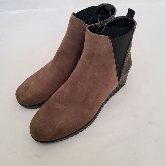 The Flexx Brown Suede Leather Ankle Boots Booties Size 7.5 New - Picture 8 of 8